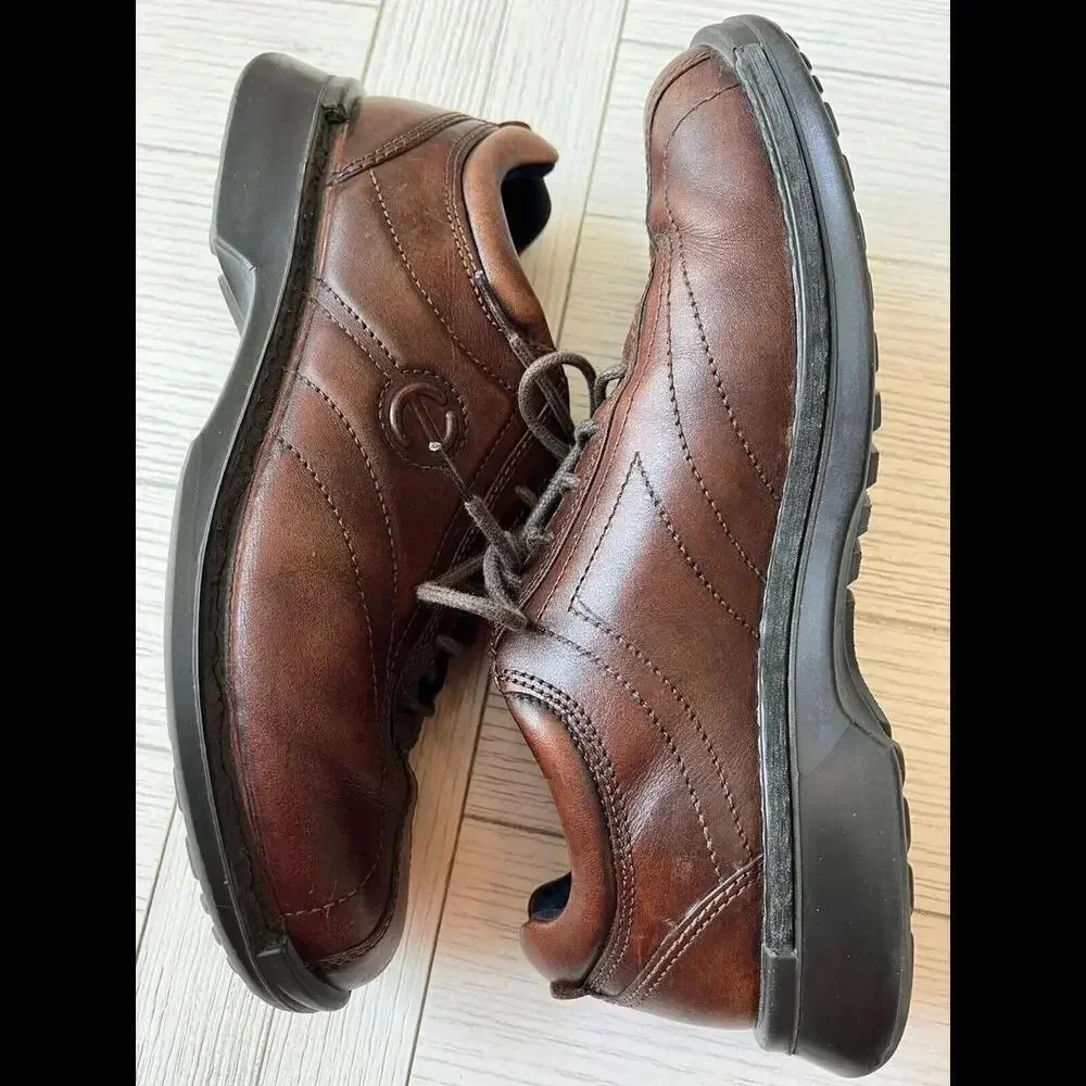 Ecco Men's Shoes, Brown, Light Shock Lace Up, Leather, Oxford Style EU Size‎ 42